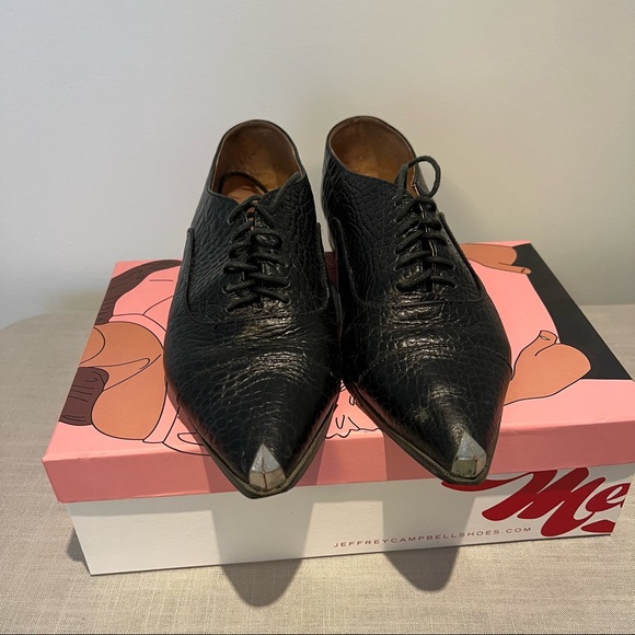 ⭐️Jeffrey Campbell Damone Croc Oxford Shoes - Picture 3 of 8